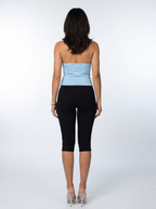 Phoebe Split Front Plunge Neck Halter Top