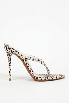 Rebecca Pointed Toe Thong Strap Stiletto High Heel Mules