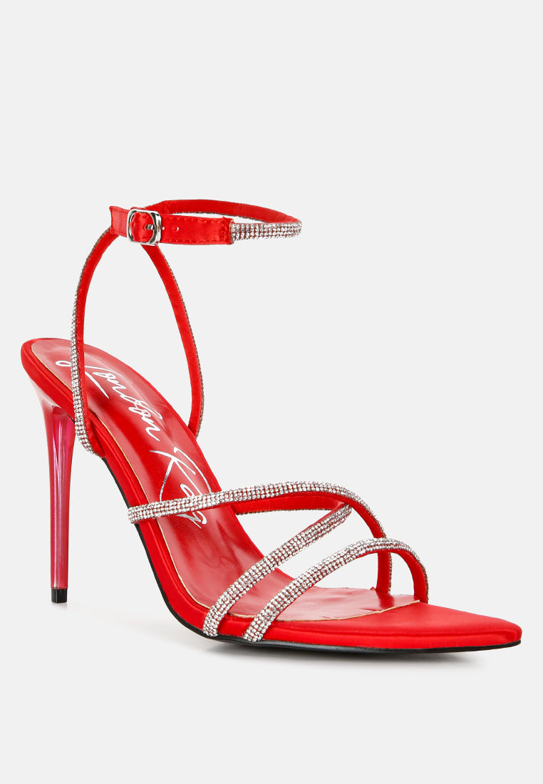 Mandi Rhinestone Embellished Stiletto High Heel Sandals