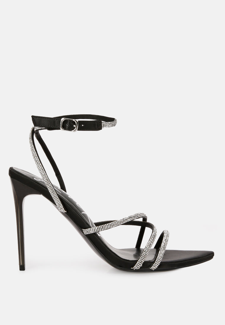 Mandi Rhinestone Embellished Stiletto High Heel Sandals
