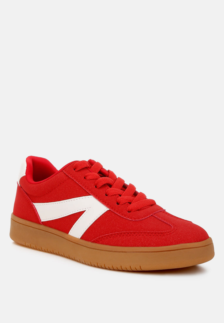 Vega Contrast Two Tone Suede Chunky Sneakers