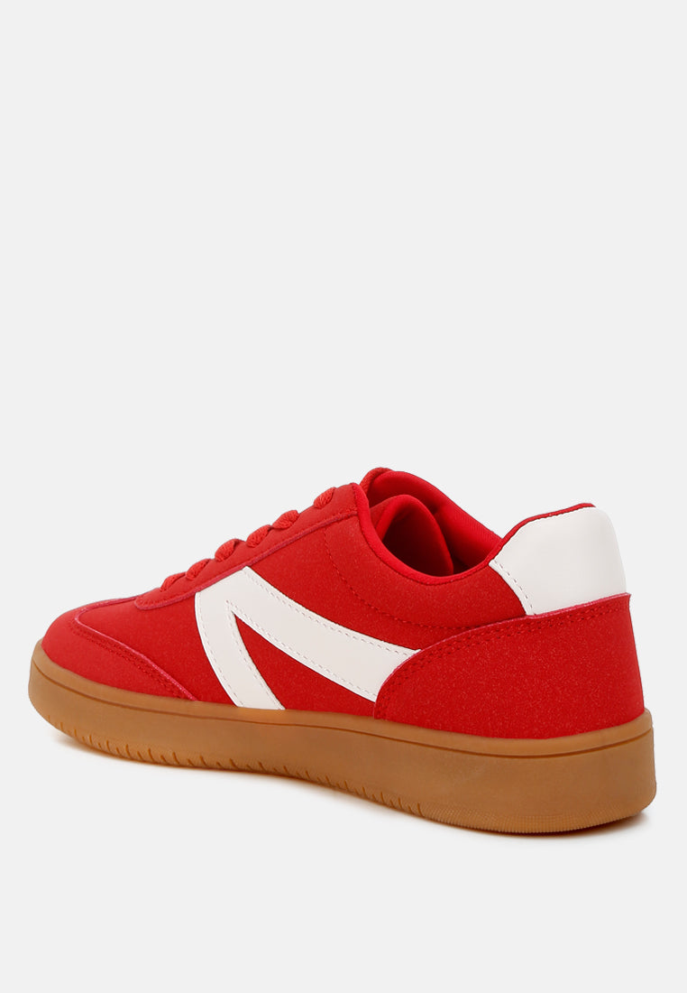 Vega Contrast Two Tone Suede Chunky Sneakers
