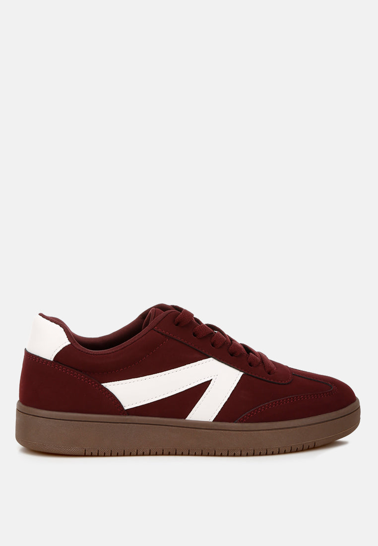 Vega Contrast Two Tone Suede Chunky Sneakers