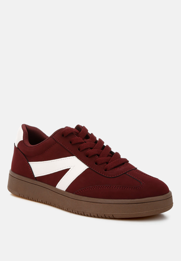 Vega Contrast Two Tone Suede Chunky Sneakers