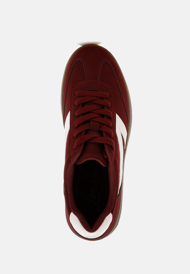 Vega Contrast Two Tone Suede Chunky Sneakers