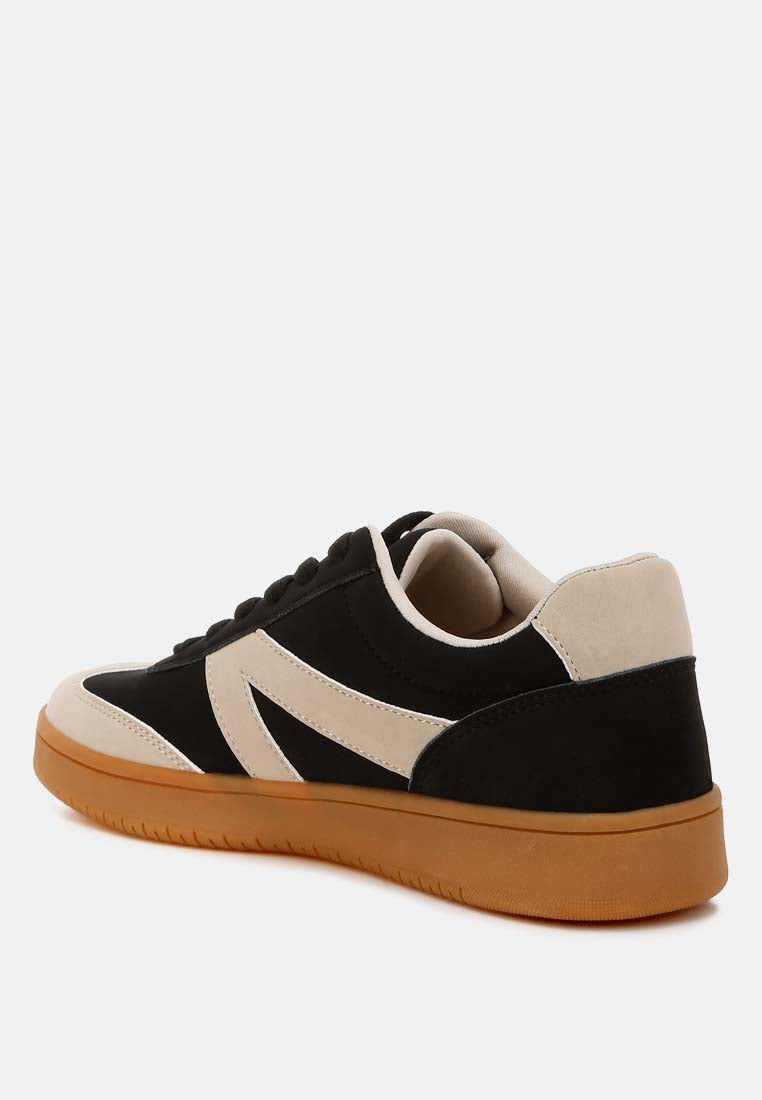 Vega Contrast Two Tone Suede Chunky Sneakers