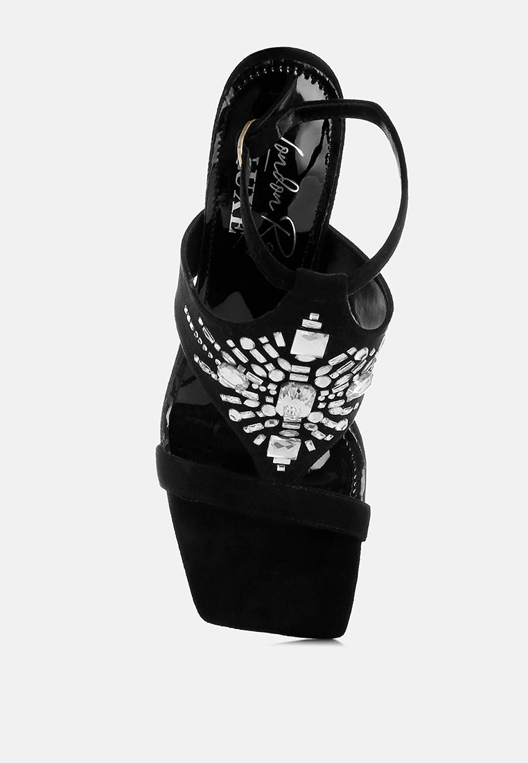 Melissa Jeweled Boho High Heel Stiletto Heels