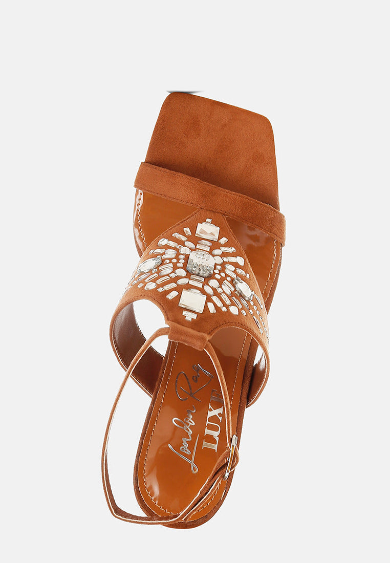 Melissa Jeweled Boho High Heel Stiletto Heels