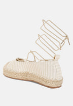 Christine Woven Canvas Ankle Strap Espadrilles