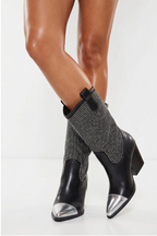 Savannah Chunky Heel Rhinestone Western Cowboy Boots