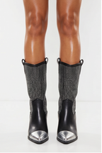 Savannah Chunky Heel Rhinestone Western Cowboy Boots