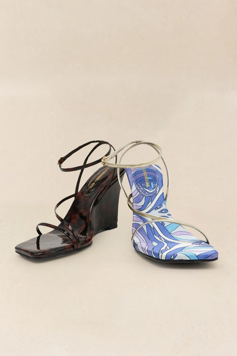 Kristen Strappy High Heel Platform Wedge Sandals