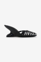 Camilla Strappy Cage High Heel Platform Wedge Mules