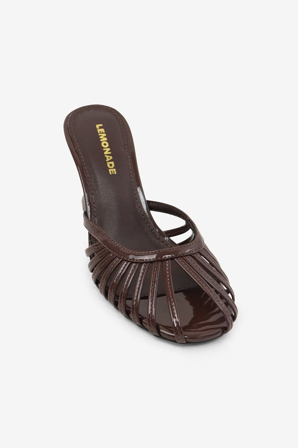 Camilla Strappy Cage High Heel Platform Wedge Mules