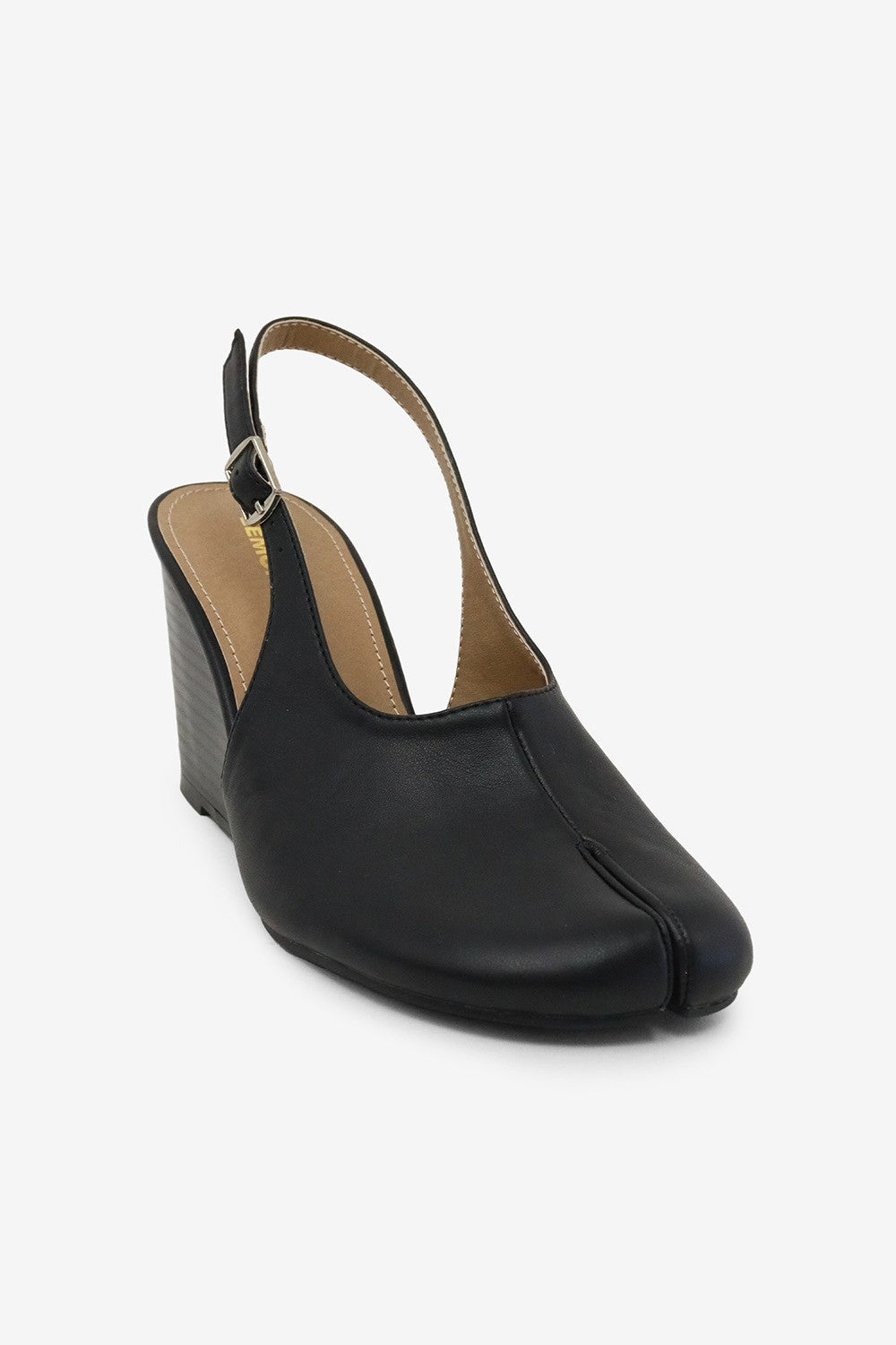 Chloe Split Toe Slingback Wedge High Heel Mules