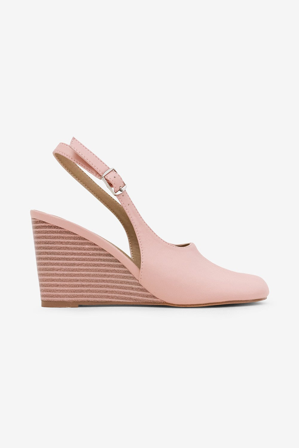 Chloe Split Toe Slingback Wedge High Heel Mules