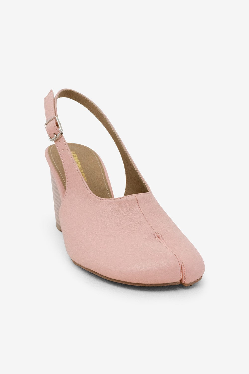Chloe Split Toe Slingback Wedge High Heel Mules