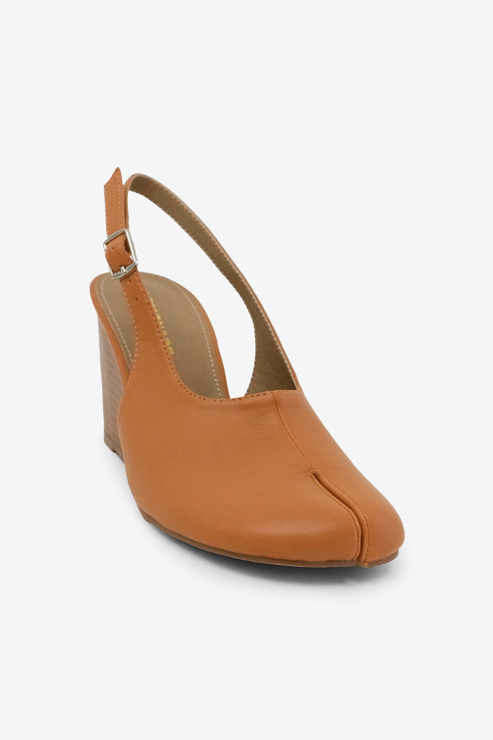 Chloe Split Toe Slingback Wedge High Heel Mules