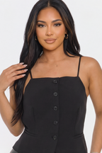 Viviana Chic Structured Button Up Corset Top