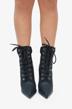Adrienne Pointed Toe Stiletto Suede Ankle Boots