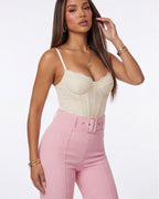 Nina Buckle Belt Flare Leg High Waisted Pants