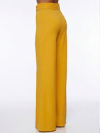 Nina Buckle Belt Flare Leg High Waisted Pants