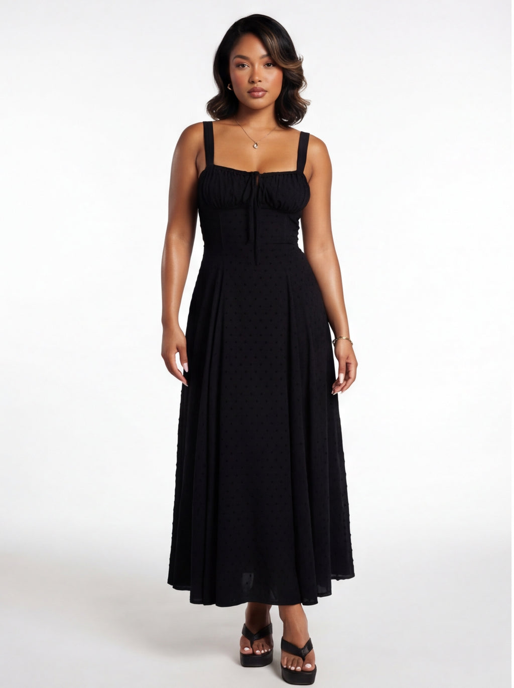Maryana Lace Up Back Bone In Corset Maxi Dress