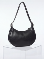 Trina Rhinestones Decor Moto Shoulder Bag